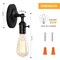 1/2/4pcs Industrial Wall Sconce – Adjustable 180° Black Hardwired Fixture with UL Certification – Vintage Candlestick Lighting for Farmhouse, Bedroom, Office